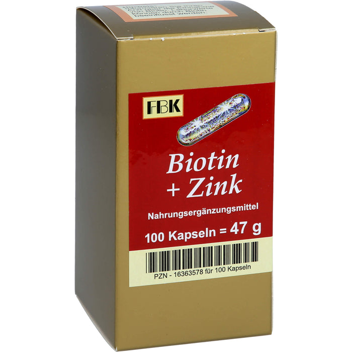 FBK Biotin + Zink Kapseln, 100 St. Kapseln