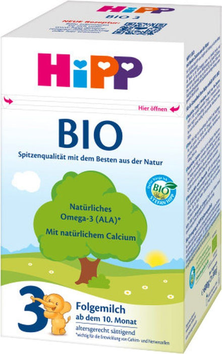 HiPP 3 Bio Folgemilch nach dem 10.Monat, Pulver altersgerecht sättigend, 600.0 g Pulver