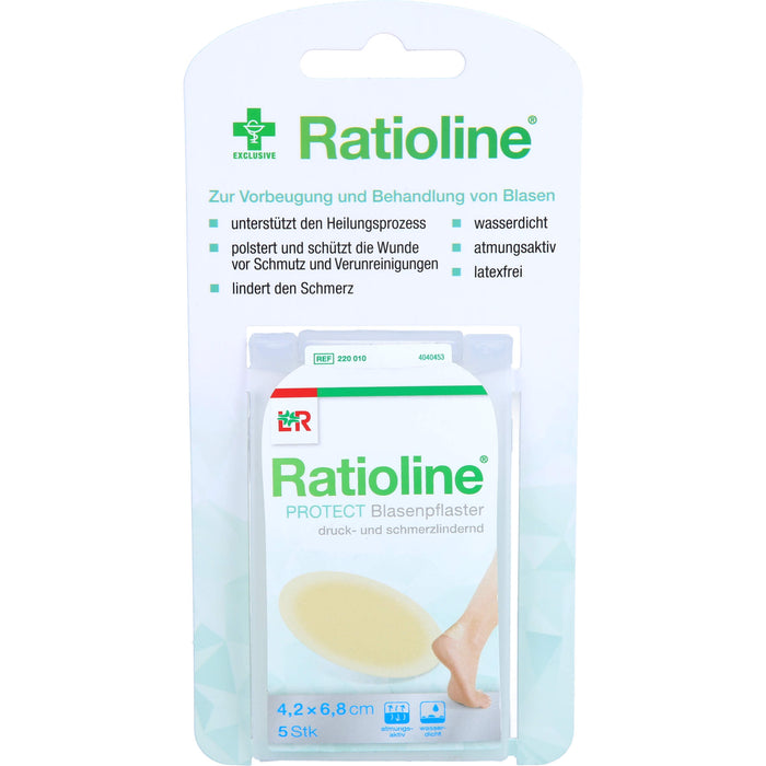 Ratioline Protect Blasenpflaster 4,2x6,8 cm, 5 St PFL
