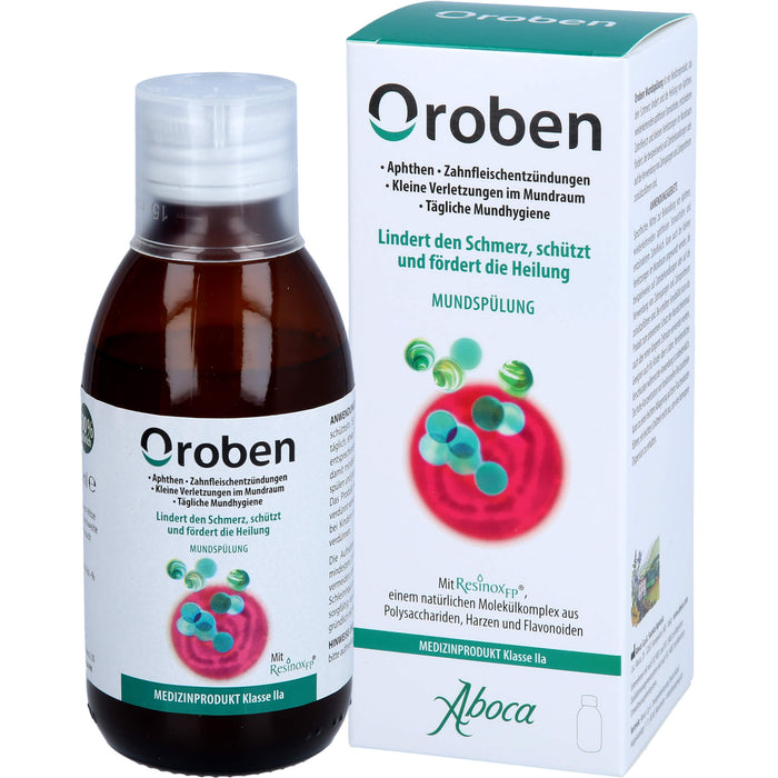 Oroben Mundspülung lindert den Schmerz, schützt und fördert die Heilung, 150 ml Lösung