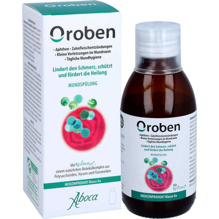 Oroben Mundspülung lindert den Schmerz, schützt und fördert die Heilung, 150 ml Lösung