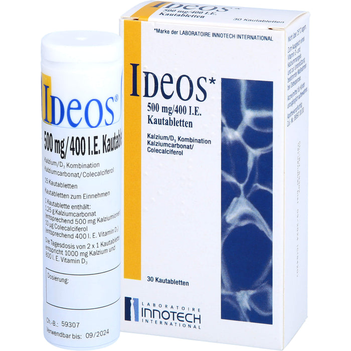 Ideos 500 mg / 400 I.E. Emra Kautabletten, 30 St. Tabletten