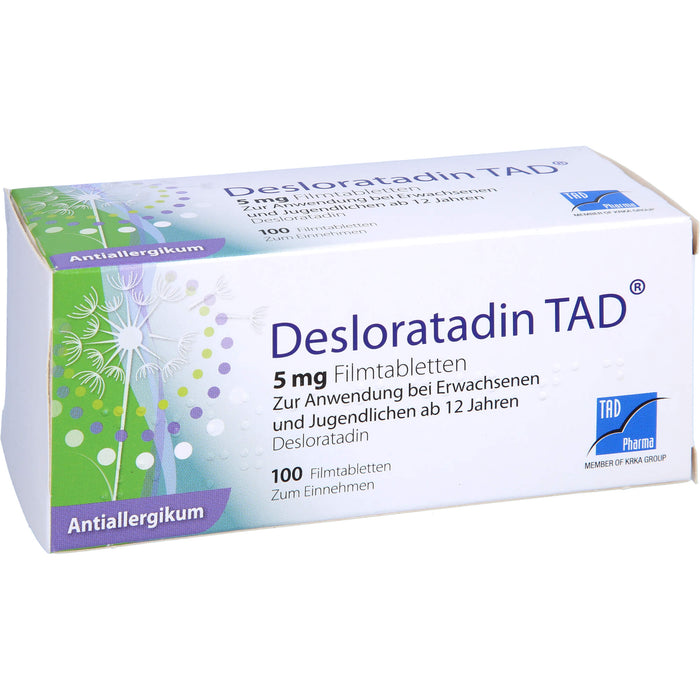 Desloratadin TAD 5 mg Filmtabletten bei Allergien, 100 St. Tabletten