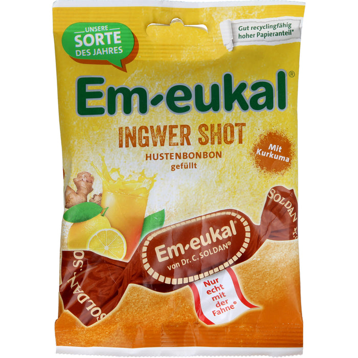 Em-eukal Ingwer Shot Hustenbonbons gefüllt, 75 g Bonbons