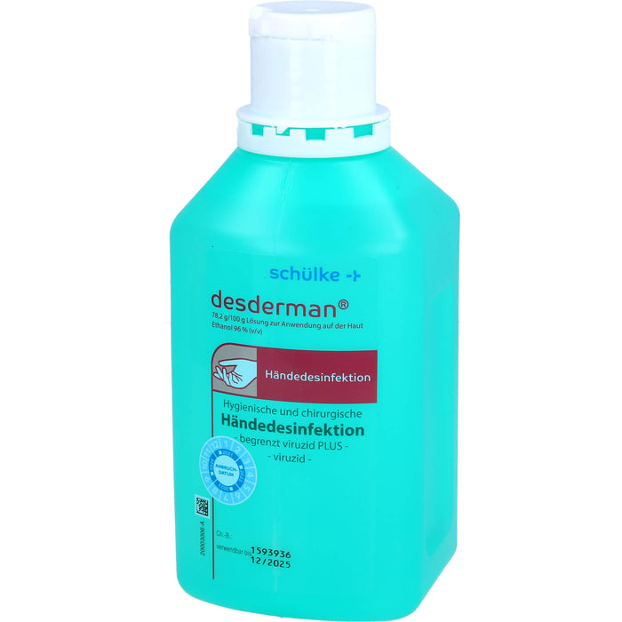 Desderman hygienische und chirurgische Händedesinfektion, 500 ml Lösung