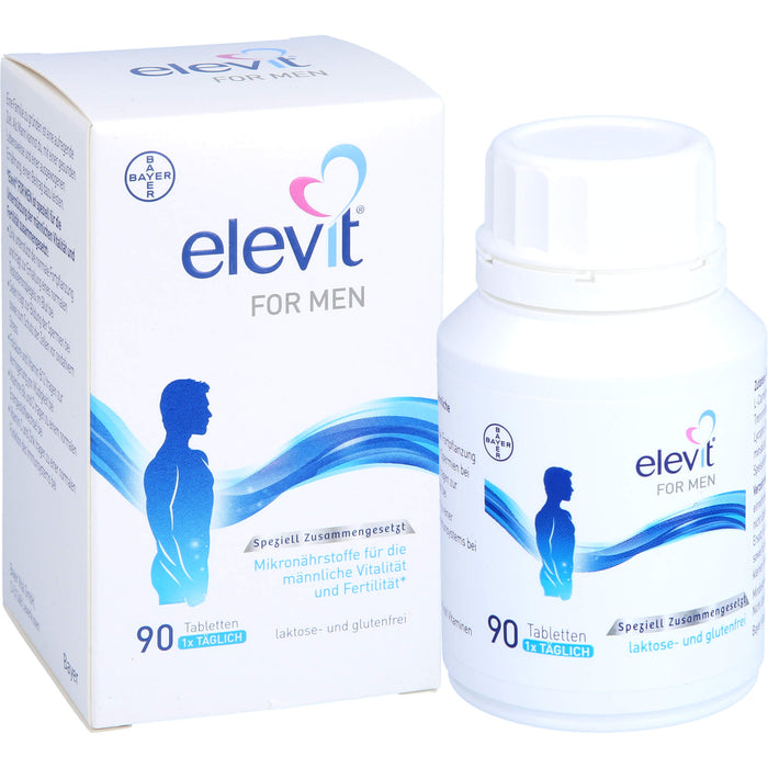 Elevit for Men Tabletten zur Unterstützung der männlichen Vitalität und Fertilität während der Babyplanung, 90 St. Tabletten
