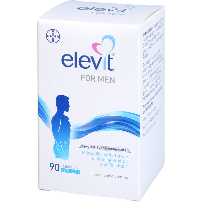 Elevit for Men Tabletten zur Unterstützung der männlichen Vitalität und Fertilität während der Babyplanung, 90 St. Tabletten