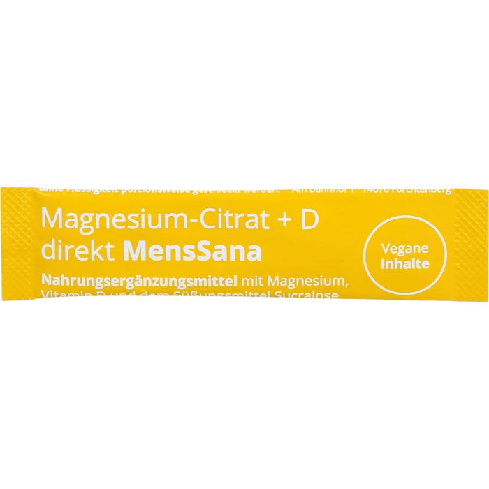 MENSSANA Magnesium-Citrat + D direkt Sticks trägt zum Erhalt einer normalen Muskelfunktion bei, 60 St. Kombipackung