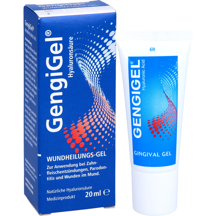 GengiGel Wundheilungsgel bei Zahnfleischentzündungen, Parodontitis und Wunden im Mund, 20 ml Gel