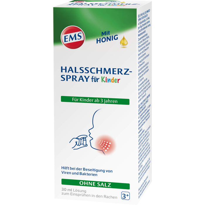 EMS Halsschmerzspray für Kinder mit Honig, 30 ml Lösung