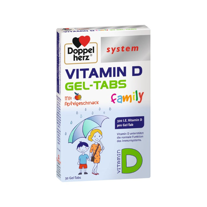 Doppelherz system Vitamin D Gel-Tabs mit Apfelgeschmack, 30 St. Tabletten