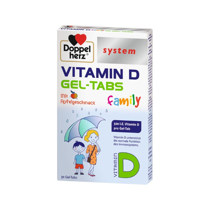 Doppelherz system Vitamin D Gel-Tabs mit Apfelgeschmack, 30 St. Tabletten