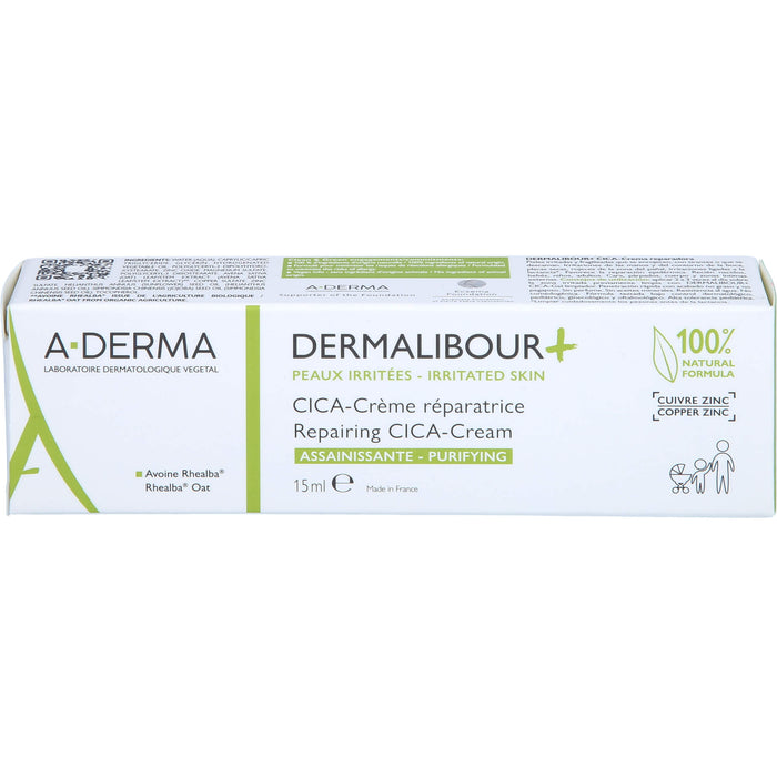 A-DERMA Dermalibour reparierende CICA-Creme, 15 ml Creme