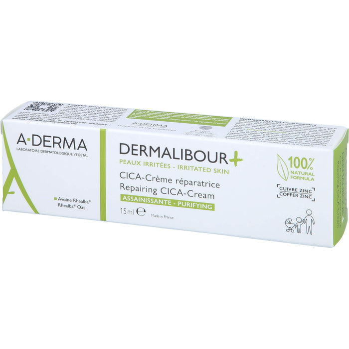A-DERMA Dermalibour reparierende CICA-Creme, 15 ml Creme