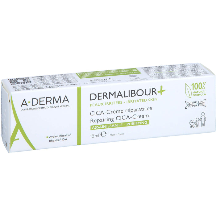 A-DERMA Dermalibour reparierende CICA-Creme, 15 ml Creme