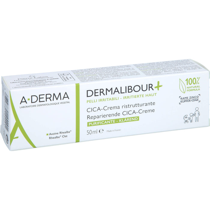 A-DERMA Dermalibour + reparierende CICA-Creme, 50 ml Creme