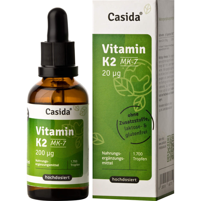Vitamin K2 Tropfen MK7 Vegan, 50 ml TRO