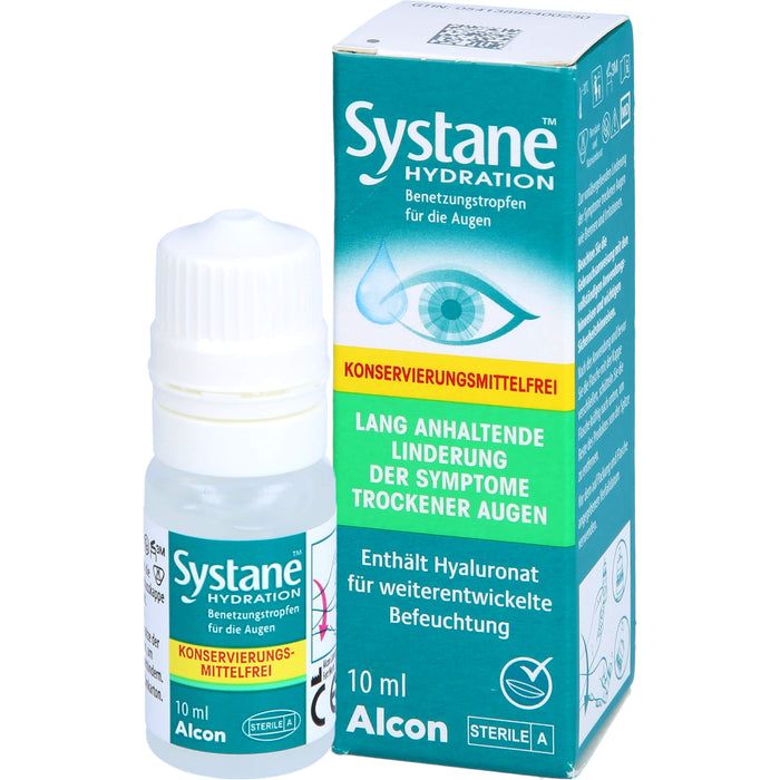 Systane Hydration Lösung ohne Konservierungsmittel bei trockenen Augen, 10 ml Lösung