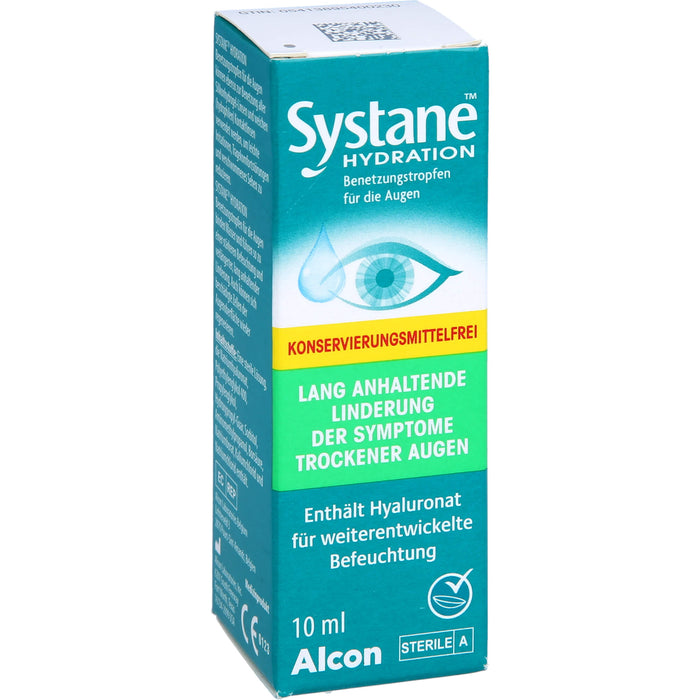 Systane Hydration Lösung ohne Konservierungsmittel bei trockenen Augen, 10 ml Lösung
