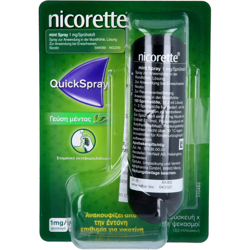 Nicorette mint Spray 1 mg/Sprühstoß, 1 St. Spray