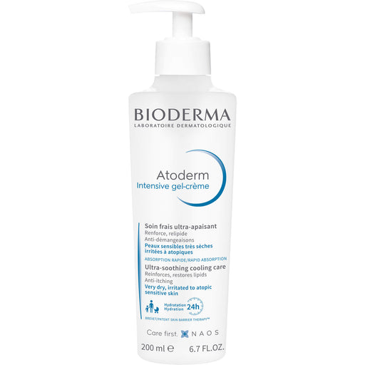 BIODERMA Atoderm Intensive Gel-Crème nährendes und kühlendes Anti-Juckreiz-Körperpflegegel, 200 ml Gel