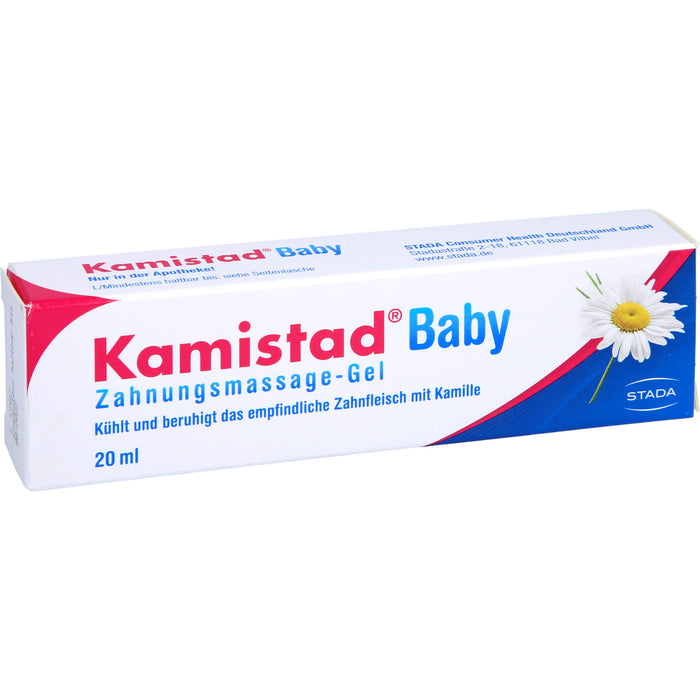 Kamistad Baby Zahnungsmassage-Gel zur Massage des Zahnfleisches bei zahnenden Kindern, 20 ml Gel