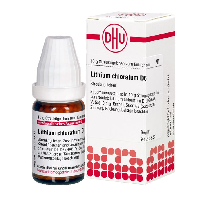 DHU Lithium chloratum D6 Globuli, 10 g Globuli