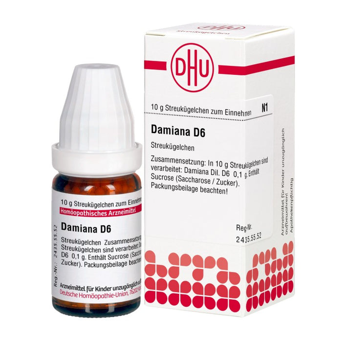 DHU Damiana D6  Globuli, 10 g Globuli