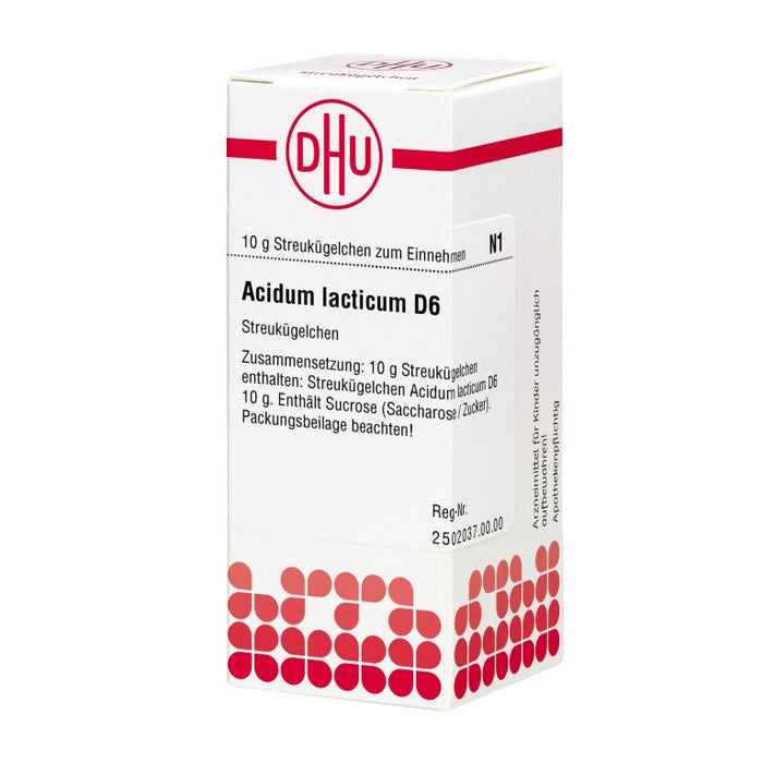 Acidum lacticum D6 DHU Globuli, 10 g GLO