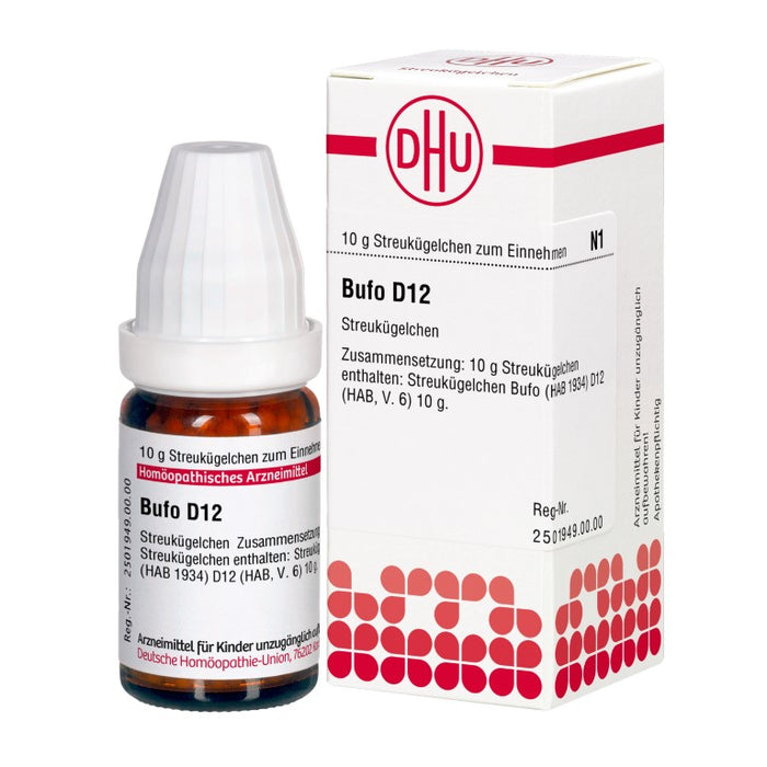 DHU Bufo D12 Globuli, 10 g Globuli