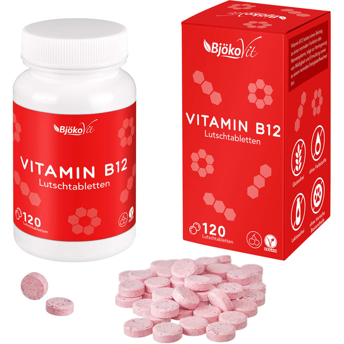 BjökoVit Vitamin B12 Methylcobalamin 1000 µg Lutschtabletten, 120 St. Schmelztabletten