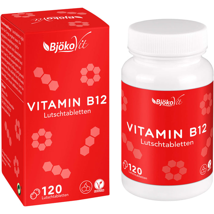 BjökoVit Vitamin B12 Methylcobalamin 1000 µg Lutschtabletten, 120 St. Schmelztabletten