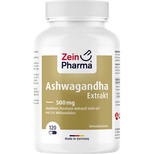 ZeinPharma Ashwagandha Extrakt 500 mg Kapseln, 120 St. Kapseln
