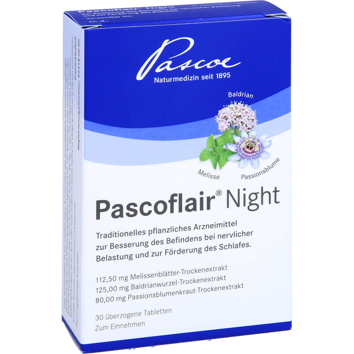 Pascoflair Night Tabletten bei nervlicher Belastung und zur Förderung des Schlafes, 30 St. Tabletten