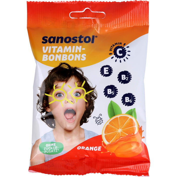 Sanostol Vitamin-Bonbons Orange, 75 g Bonbons