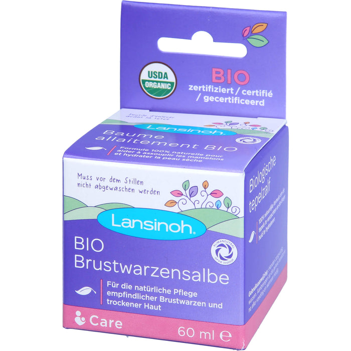 Lansinoh Bio Brustwarzensalbe, 60 ml Salbe