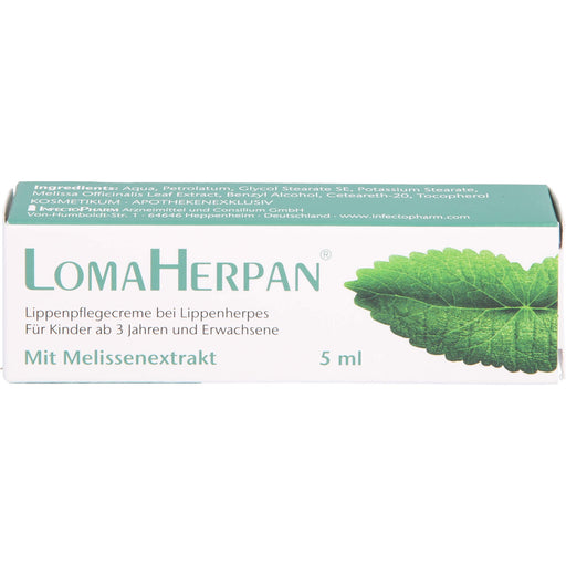 Lomaherpan Lippenpflegecreme mit Melissenextrakt, 5 ml Creme