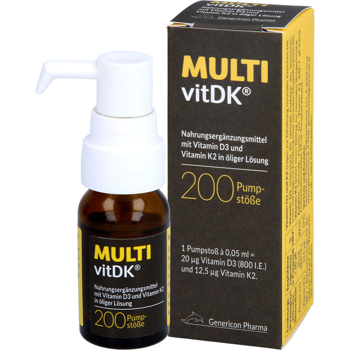MULTIvitDK Lösung mit Vitamin D3 und Vitamin K2, 10 ml Öl