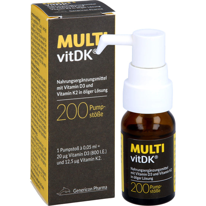 MULTIvitDK Lösung mit Vitamin D3 und Vitamin K2, 10 ml Öl