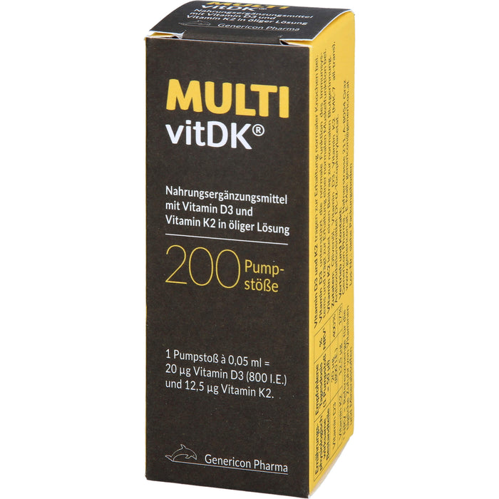 MULTIvitDK Lösung mit Vitamin D3 und Vitamin K2, 10 ml Öl