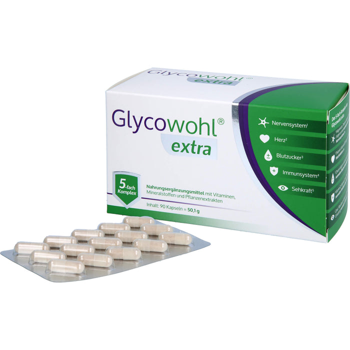 GLYCOWOHL extra Kapseln für einen gesunden Blutzuckerspiegel, 90 St. Kapseln