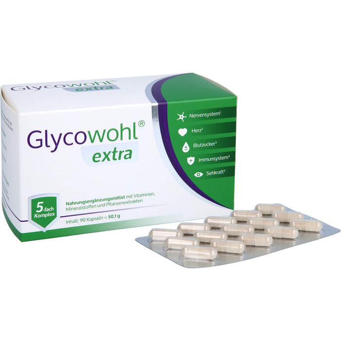 GLYCOWOHL extra Kapseln für einen gesunden Blutzuckerspiegel, 90 St. Kapseln