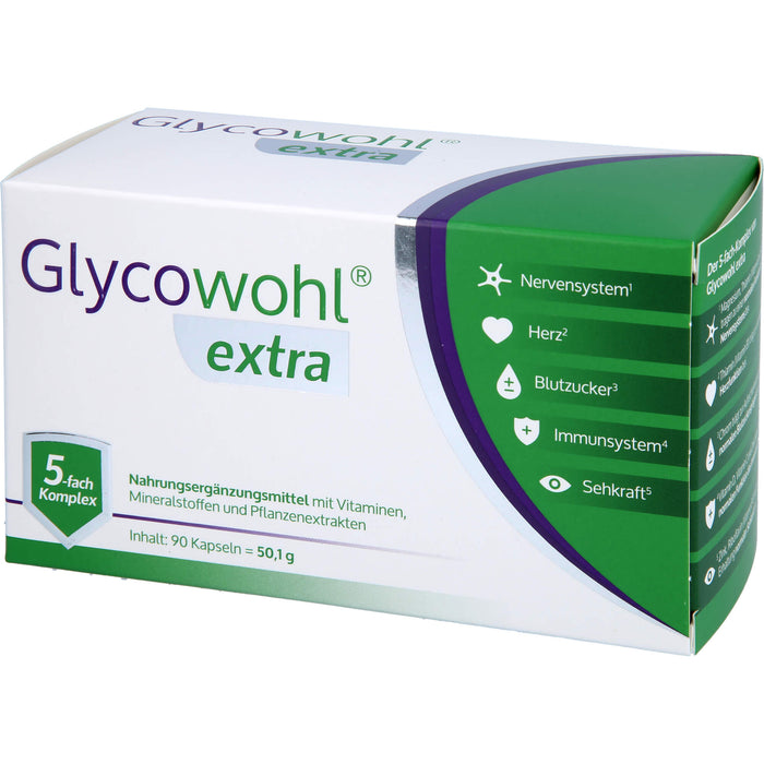 GLYCOWOHL extra Kapseln für einen gesunden Blutzuckerspiegel, 90 St. Kapseln