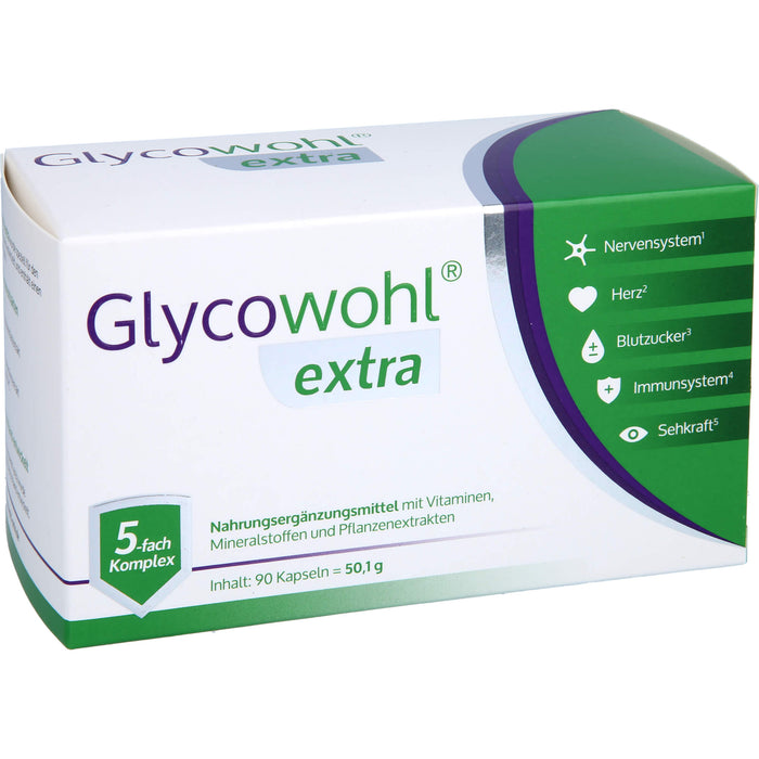 GLYCOWOHL extra Kapseln für einen gesunden Blutzuckerspiegel, 90 St. Kapseln