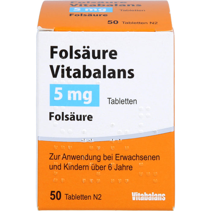 Folsaeure Vitabalans 5mg, 50 St TAB