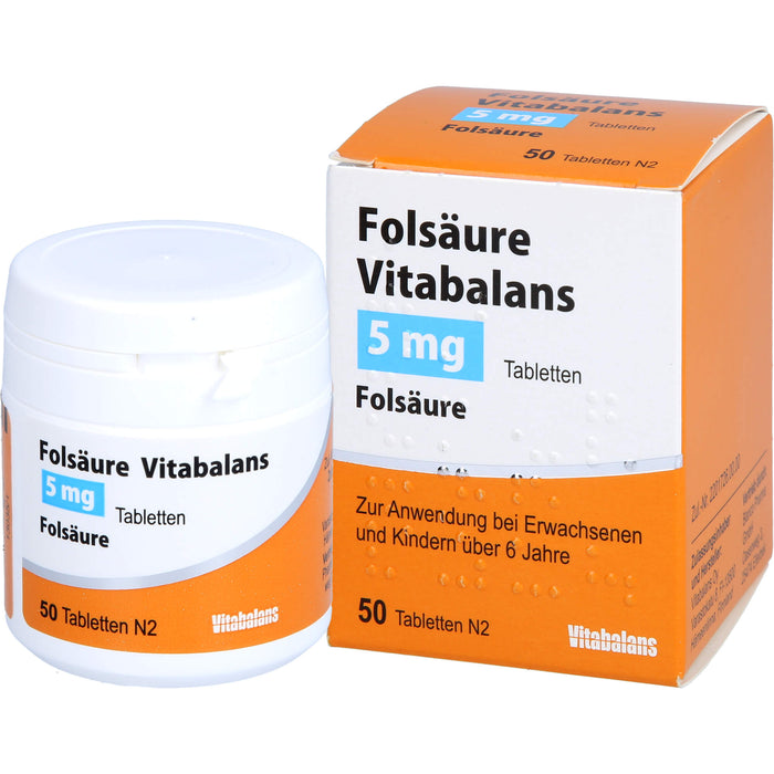 Folsaeure Vitabalans 5mg, 50 St TAB