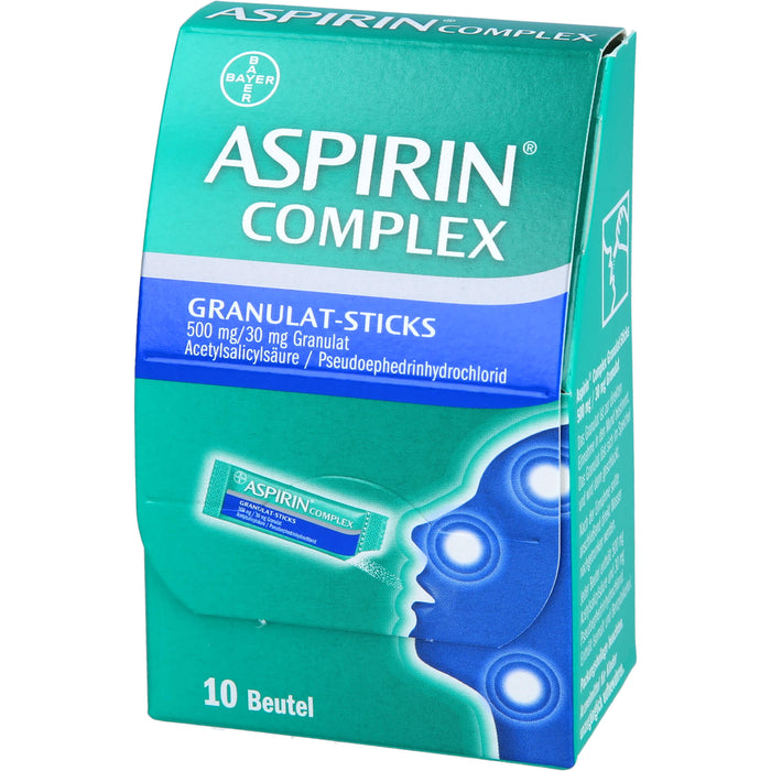 ASPIRIN Complex Granulat-Sticks 500 mg/30 mg, 10 St. Beutel