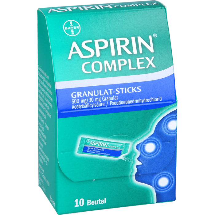 ASPIRIN Complex Granulat-Sticks 500 mg/30 mg, 10 St. Beutel