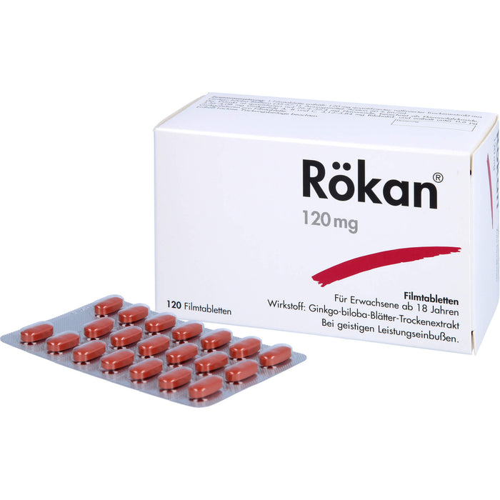 Rökan 120 mg Filmtabletten bei geistigen Leistungseinbußen, 120 St. Tabletten