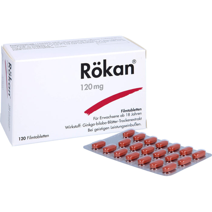 Rökan 120 mg Filmtabletten bei geistigen Leistungseinbußen, 120 St. Tabletten